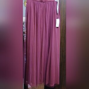 Elegant Formal Mulberry Tulle Skirt